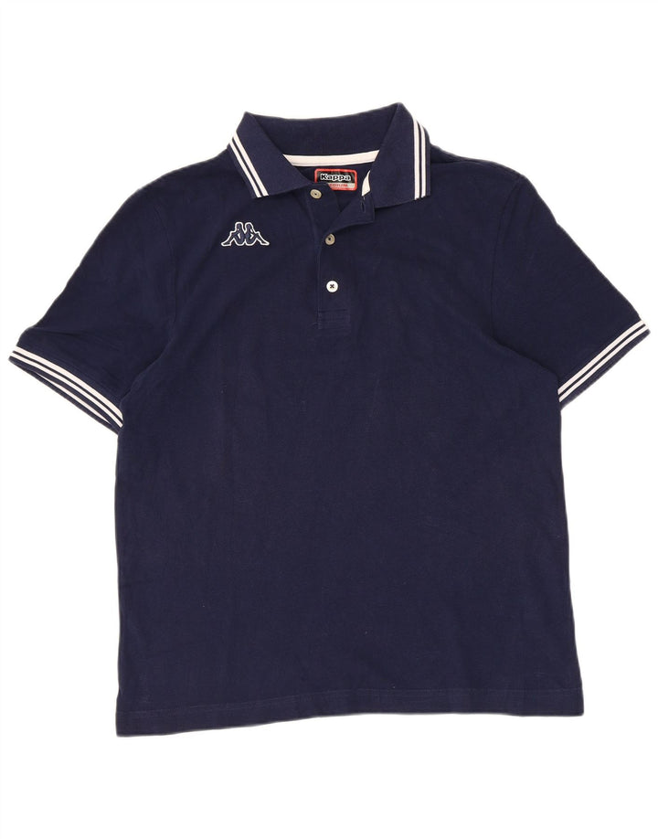Kappa Herren-Poloshirt, mittelmarineblaue Baumwolle