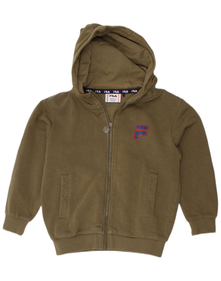 Fila Kapuzenpullover mit Reißverschluss für Jungen, 5–6 Jahre, Khaki