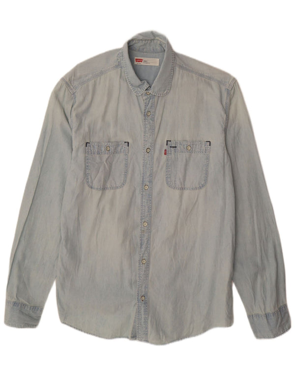 Levi's Herren-Jeanshemd mit Standard-Passform, groß, aus blauer Baumwolle