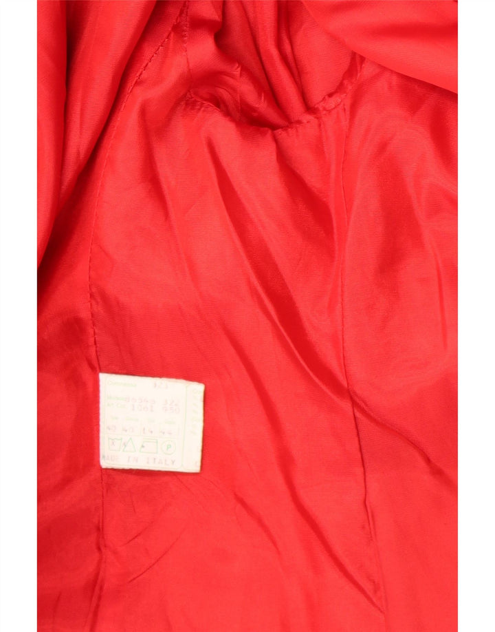 Renato Balestra Damen schicke 3-Knopf-Blazerjacke IT 40 Small Red Classic
