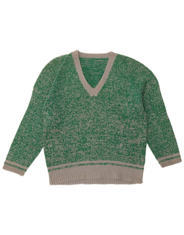 Vintage Damen UK 18 XL Grün meliert