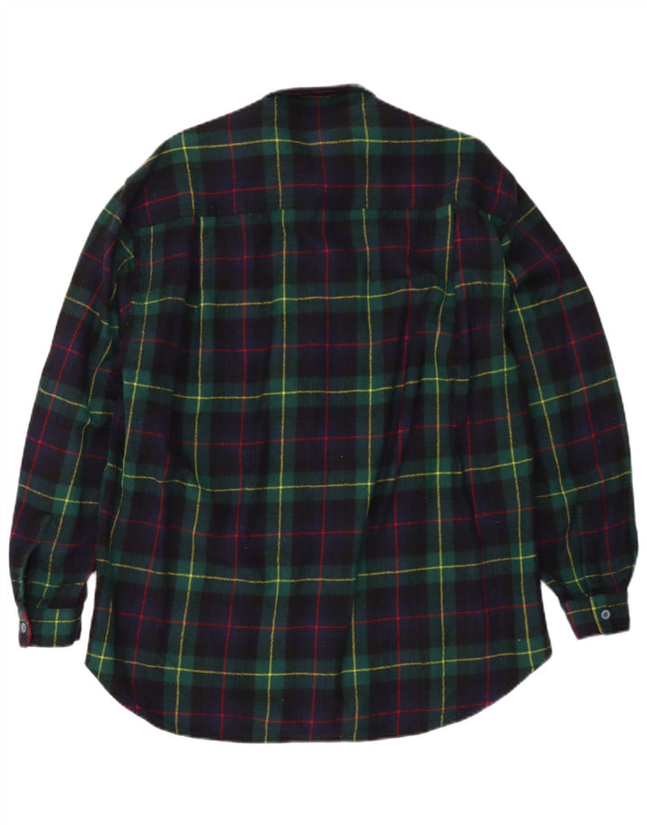 Vintage Herren Flanellhemd groß marineblau kariert