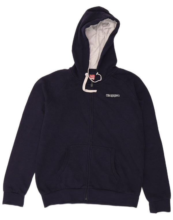 Kappa Damen Zip Hoodie Pullover UK 18 XL Marineblau Baumwolle