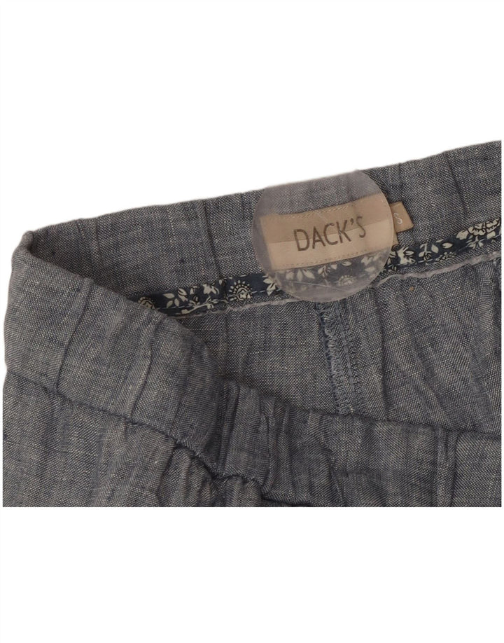 DACK'S Damen-Chinohose mit weitem Bein und Klammern, Größe S, W30, L27, Blau