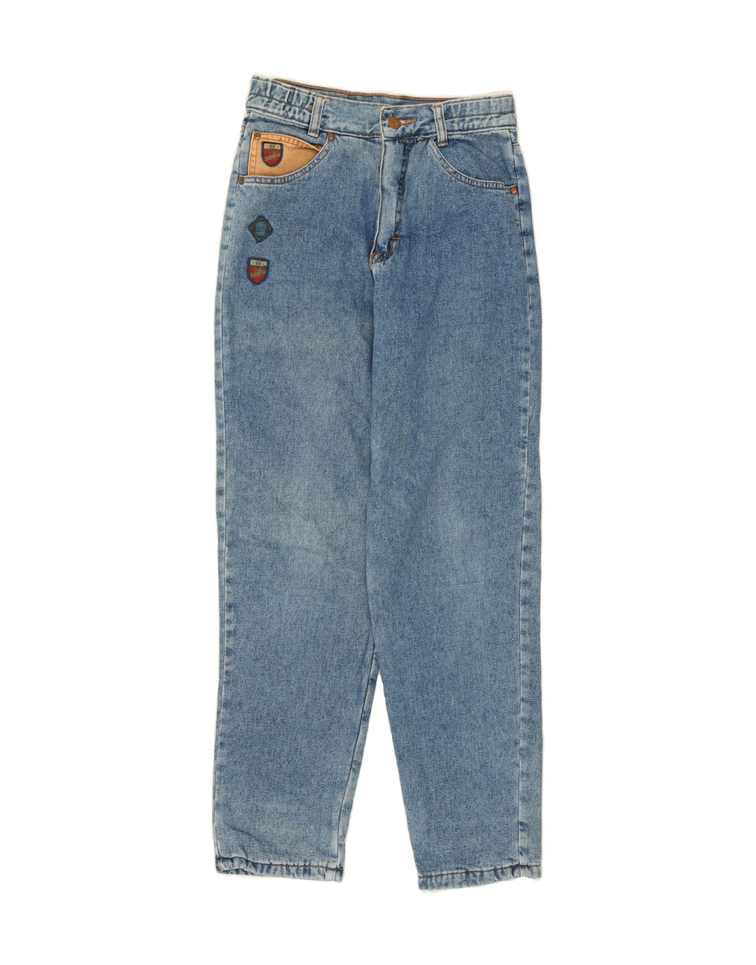 MASH Womens Tapered Jeans IT 42 Medium W28 L30 Blue Vintage Mash and Second-Hand Mash from Messina Hembry 