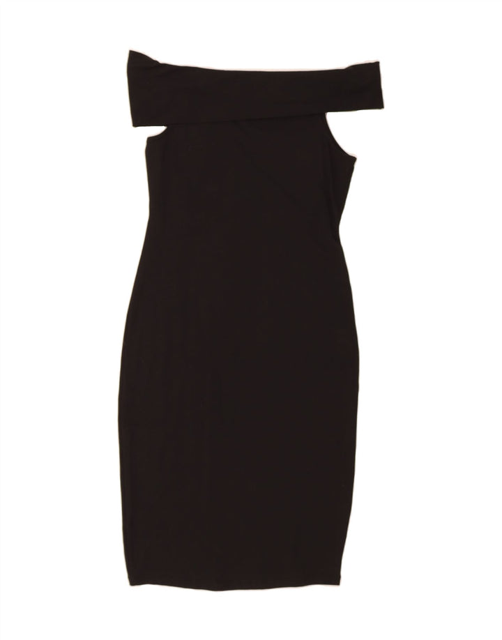 OASIS Womens Off Shoulder Bodycon Dress UK 12 Medium Black Cotton Vintage Oasis and Second-Hand Oasis from Messina Hembry 