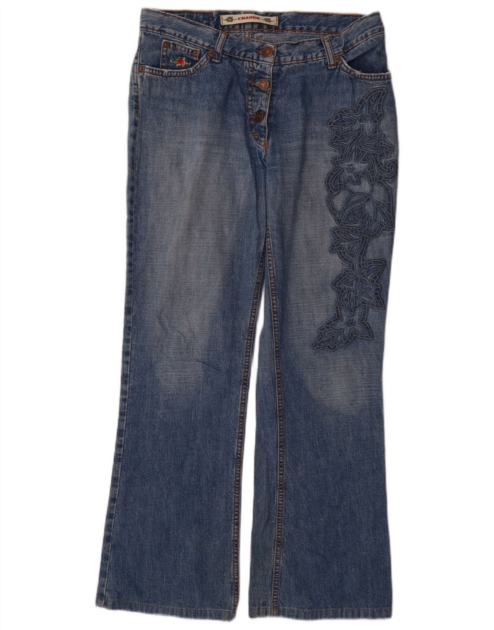 CHARRO Womens Bootcut Jeans W30 L28 Blue Floral