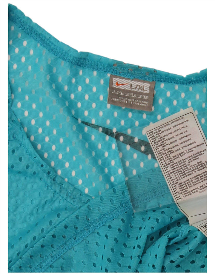 Nike Herren Grafik-Weste-Oberteil, groß, blaues Polyester