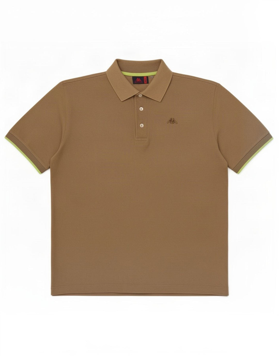 Kappa Herren-Poloshirt, groß, Khaki, Baumwolle