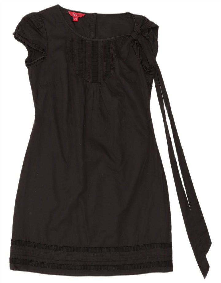 Monsoon Damen Etuikleid UK 12 Mittelschwarze Baumwolle