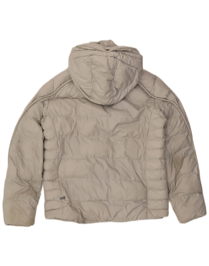 G-STAR Herren-Jacke mit Kapuze, gepolstert, UK 40, Größe L, grau, Polyester