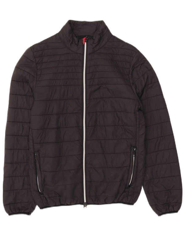 French Connection Herren Wattierte Jacke UK 36 Small Schwarz Polyamid