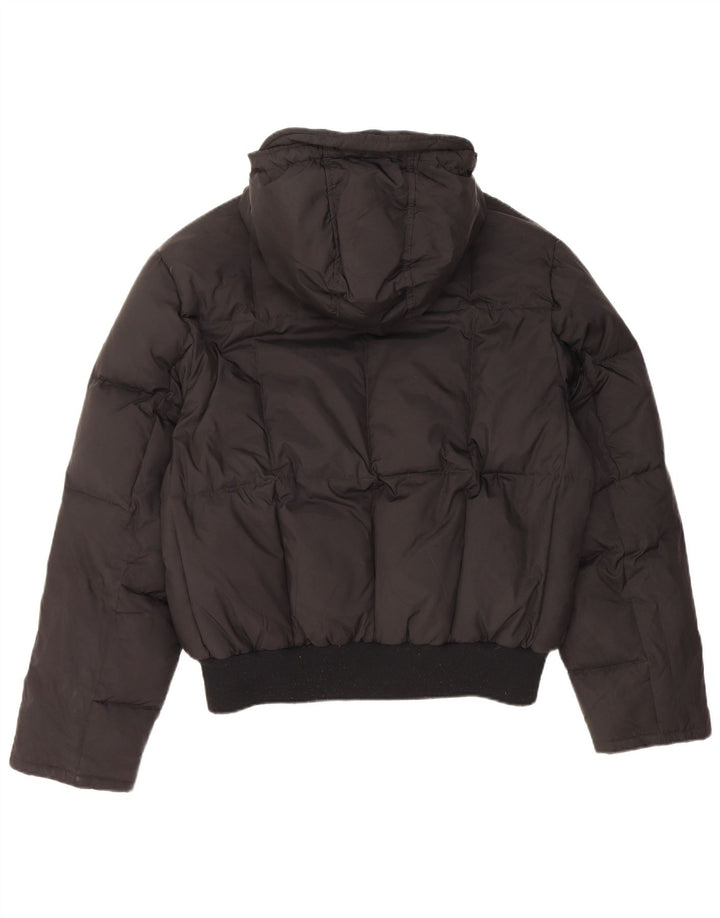 Iceport Wattierte Damenjacke mit Kapuze, UK 40, Größe L, Schwarz, Polyamid