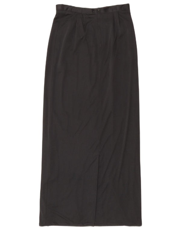 Vintage Damen Maxirock mit hoher Taille IT 38 XS W25 Grau Polyester