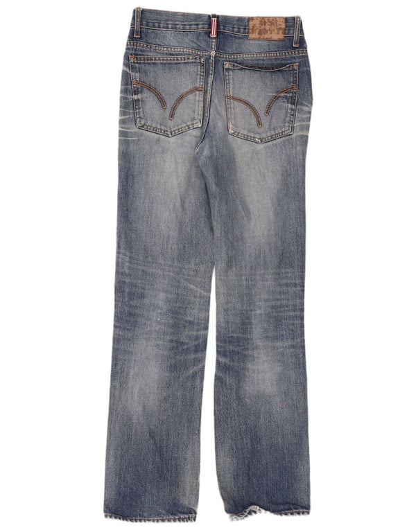 Vintage Damen Straight Jeans W30 L33 Blau