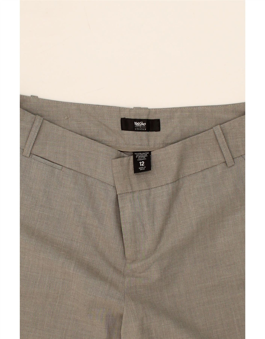 MOSSIMO Womens Straight Capri Trousers US 12 Large W36 L20 Grey Cotton Vintage Mossimo and Second-Hand Mossimo from Messina Hembry 