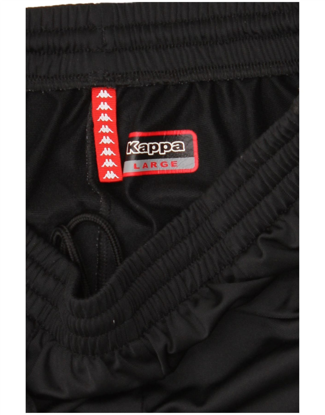 KAPPA Herren-Trainingshose mit Grafik, groß, aus schwarzem Polyester