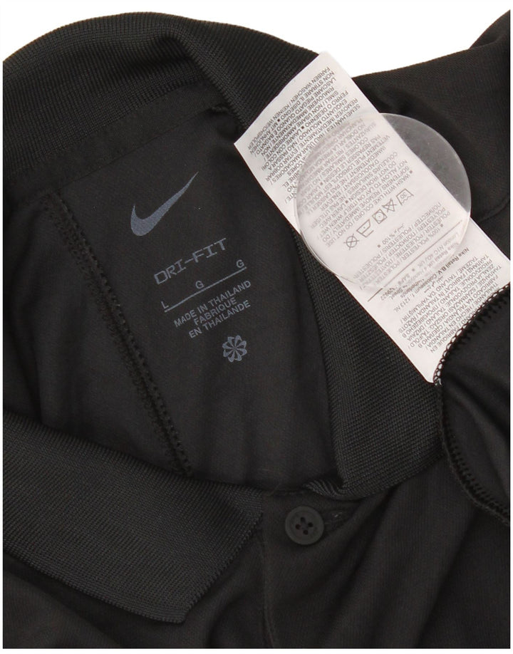 Nike Herren Dri Fit Poloshirt, großes schwarzes Polyester