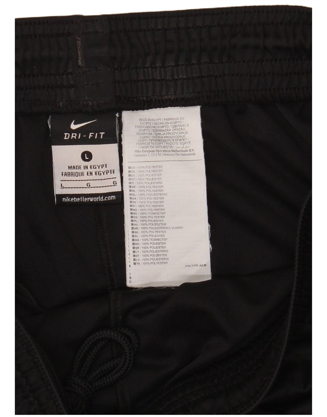 Nike Herren Dri Fit Sportshorts, groß, aus schwarzem Polyester