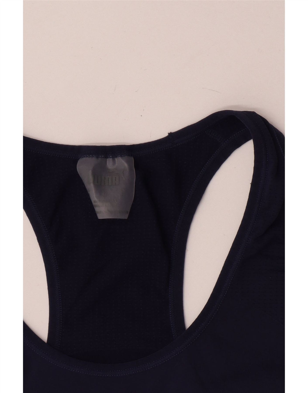 Puma Damen Crop Vest Top UK 12 Medium Marineblau
