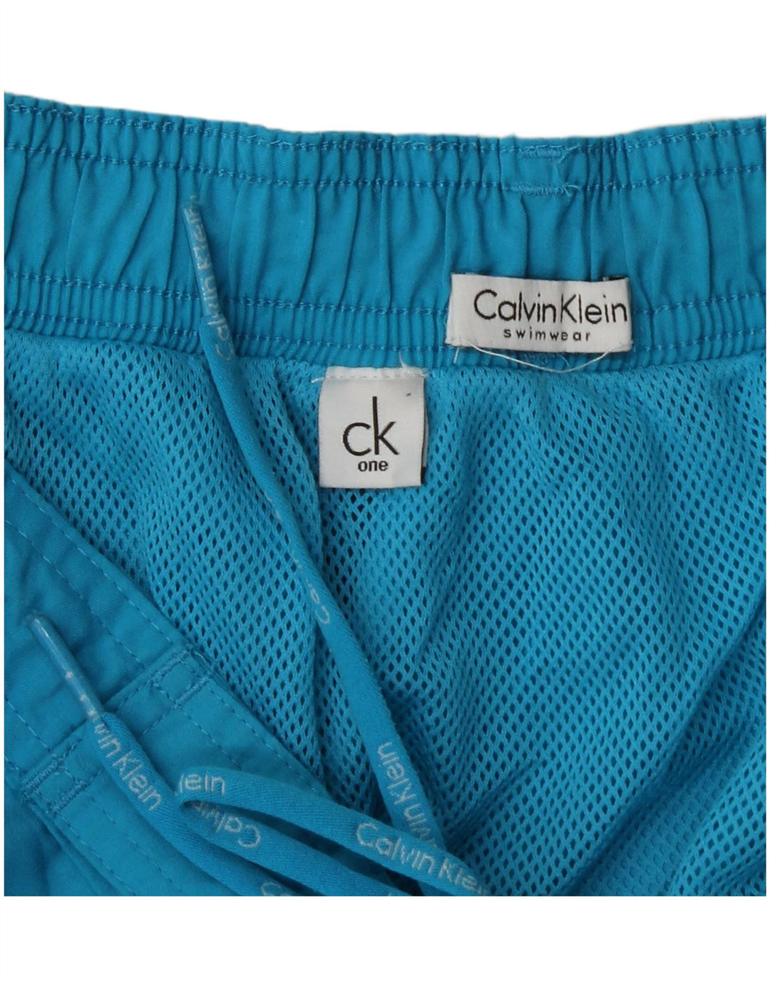 Calvin Klein Herren Badeshorts mit Grafik, Größe L, Blau, Farbblock