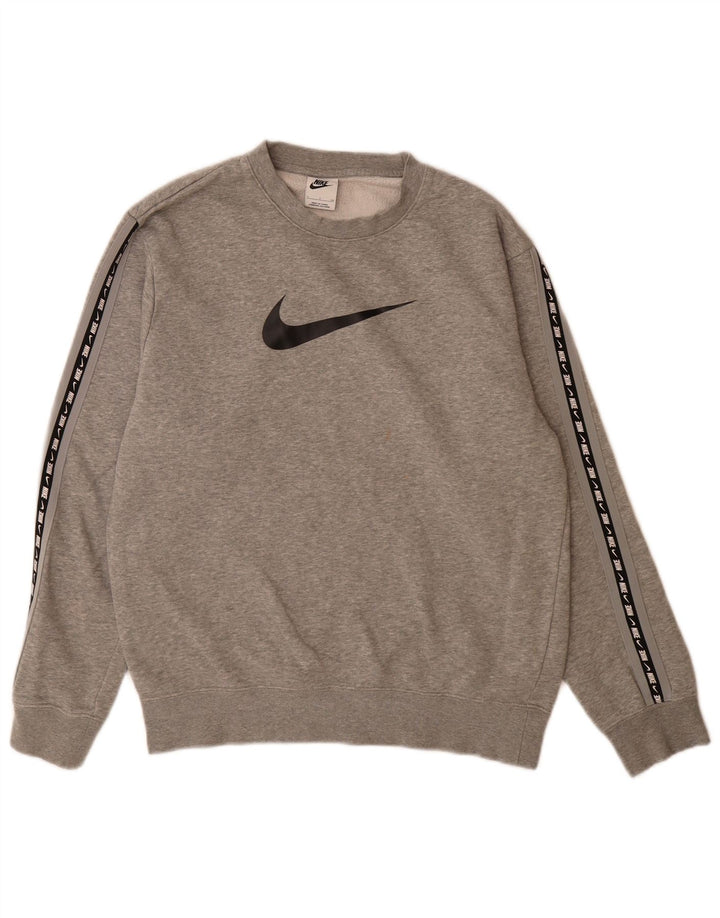 Nike Herren-Sweatshirt mit Grafik, klein, grau gefleckte Baumwolle
