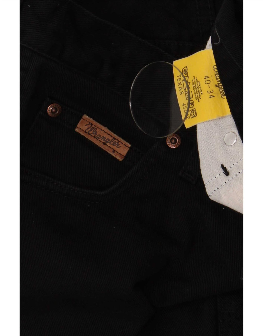 Wrangler Herren Texas Straight Jeans W40 L34 Schwarze Baumwolle