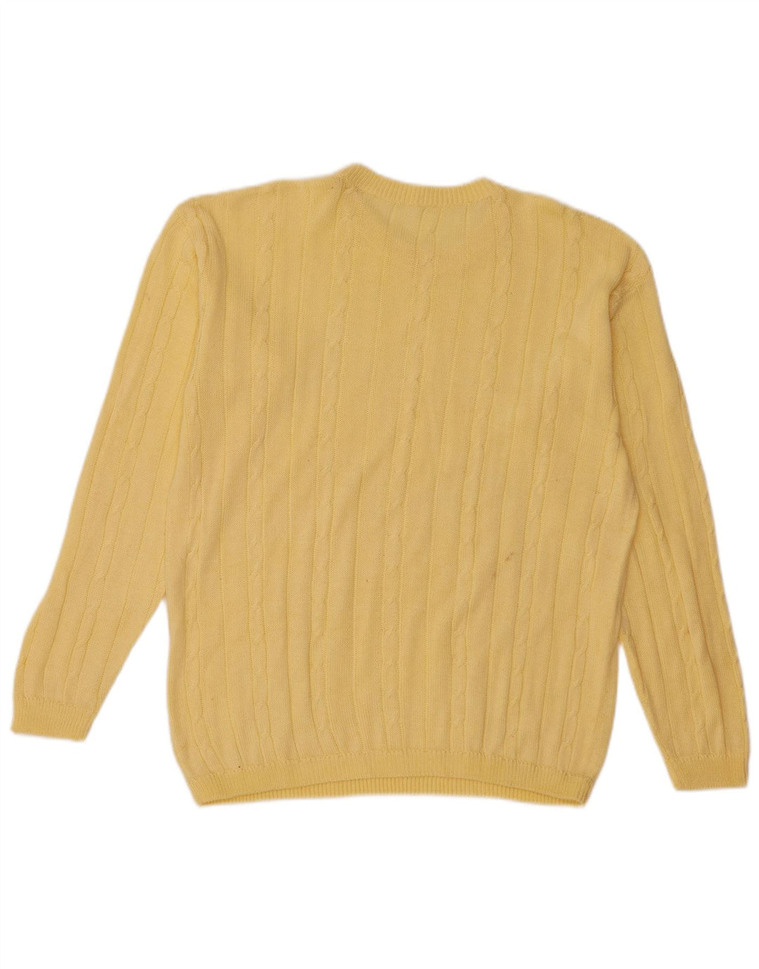 Vintage Herren Pullover mit Rundhalsausschnitt Mittelgelb