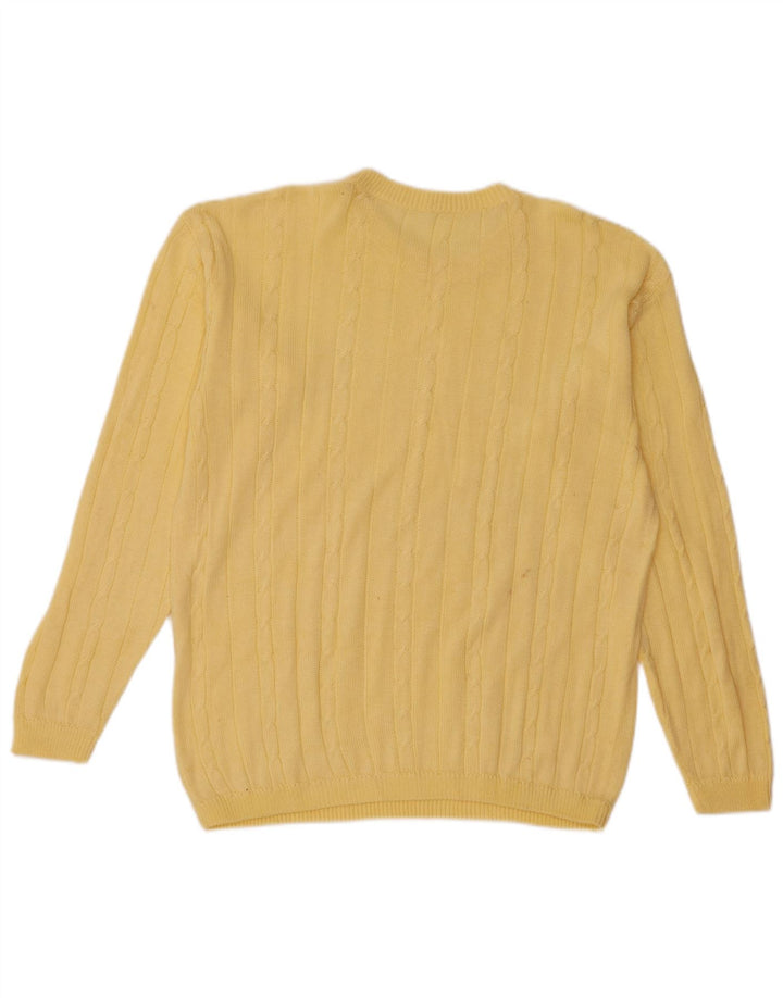 Vintage Herren Pullover mit Rundhalsausschnitt Mittelgelb