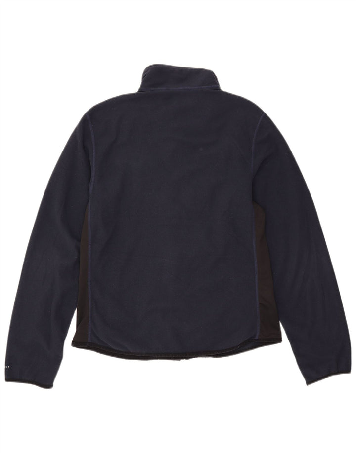 Nike Damen Fleecejacke US 12/14 Large Marineblau Colourblock Polyester