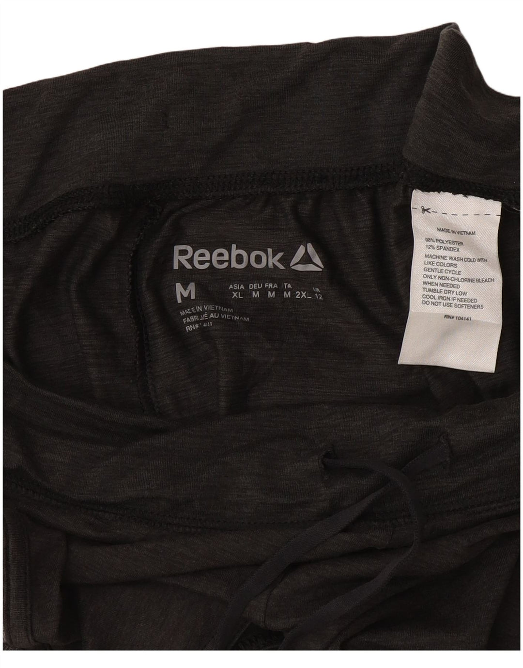 Reebok Damen Sportshorts UK 12 Mittelgraues Colourblock-Polyester