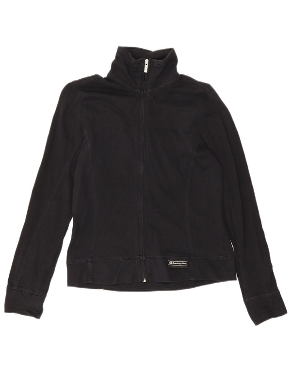 Champion Damen Easy Fit Trainingsanzug-Oberjacke UK 10 Small Schwarz