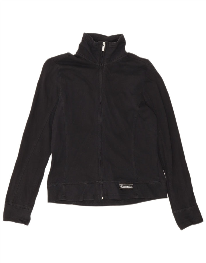 Champion Damen Easy Fit Trainingsanzug-Oberjacke UK 10 Small Schwarz