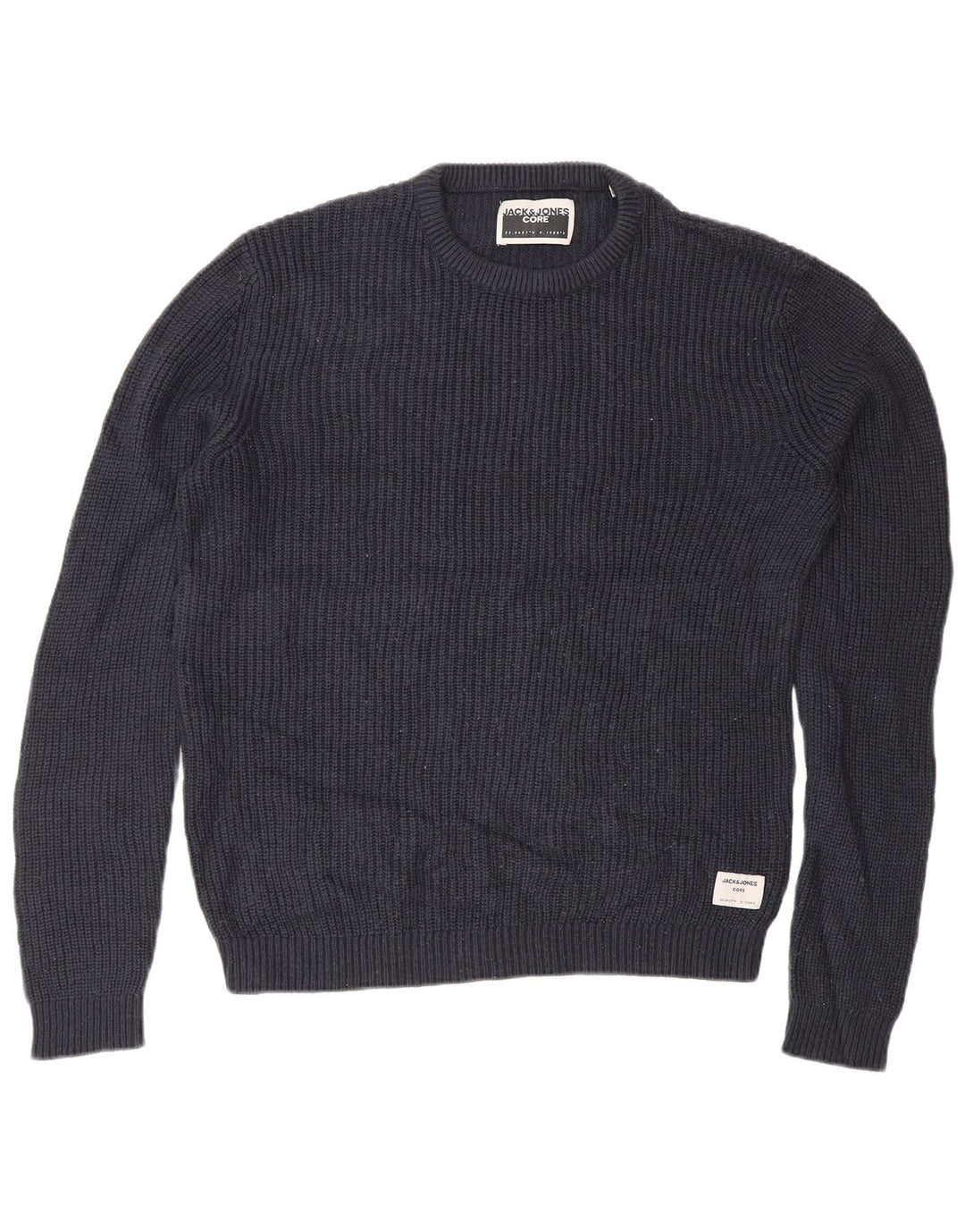 Jack & Jones Herren-Pullover mit Rundhalsausschnitt, Mittelblau, Acryl