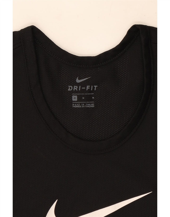 Nike Mens Dri Fit Graphic Vest Top Medium Black Polyester
