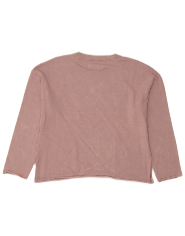 Zara Mädchen Pullover mit Rundhalsausschnitt, 11–12 Jahre, rosa Viskose
