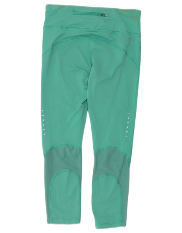 Nike Damen Dri Fit Capri-Leggings UK 8 Small Grünes Nylon