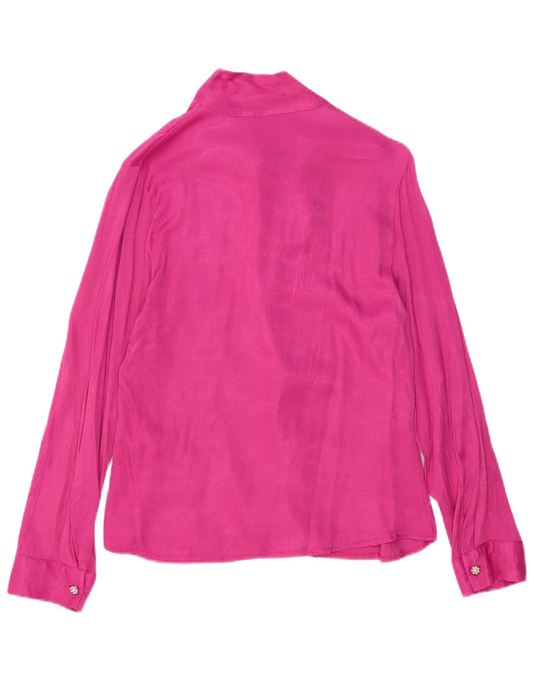 ZARA Womens Front Tie Shirt Blouse UK 6 XS Pink