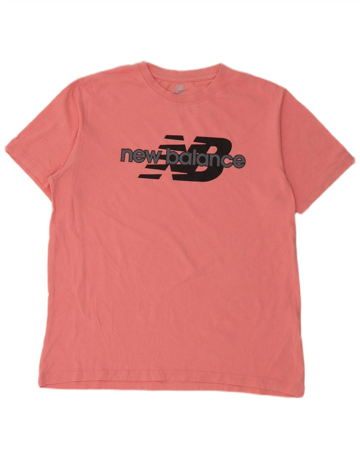 New Balance Herren Grafik-T-Shirt-Oberteil Mittelrosa