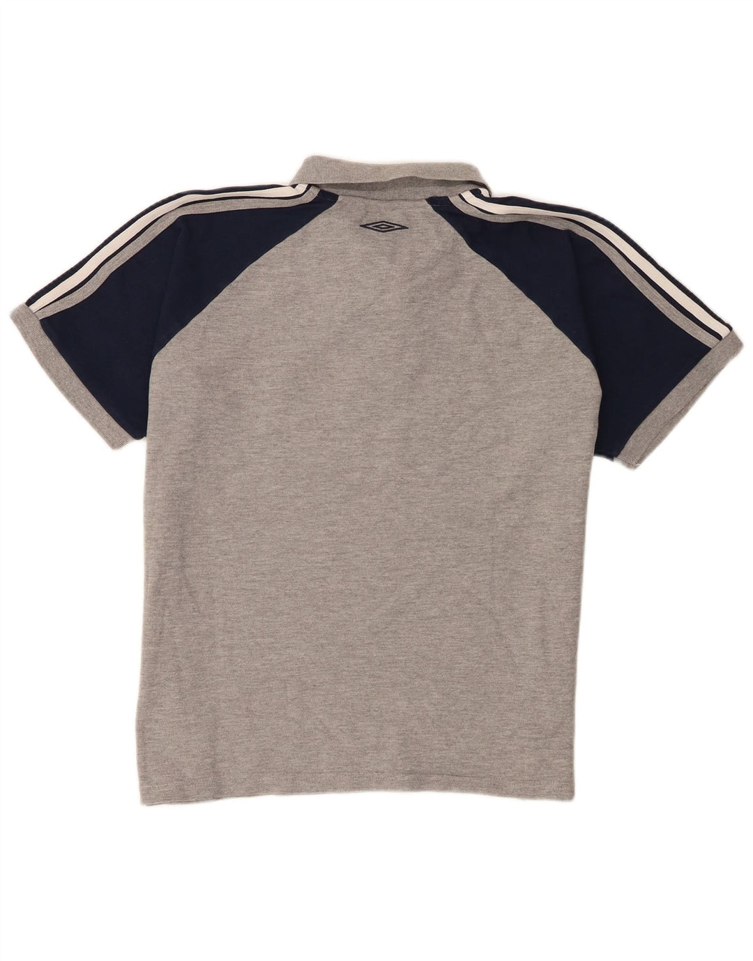 Umbro Herren-Poloshirt aus mittelgrauer Colourblock-Baumwolle
