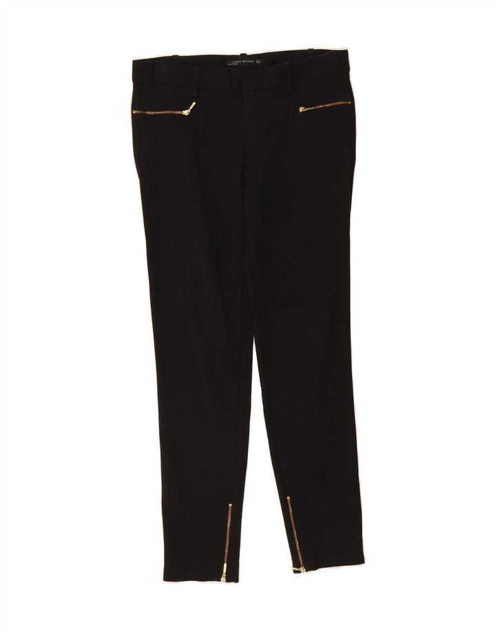 ZARA Womens Slim Casual Trousers Medium W30 L28 Black Vintage Zara and Second-Hand Zara from Messina Hembry 