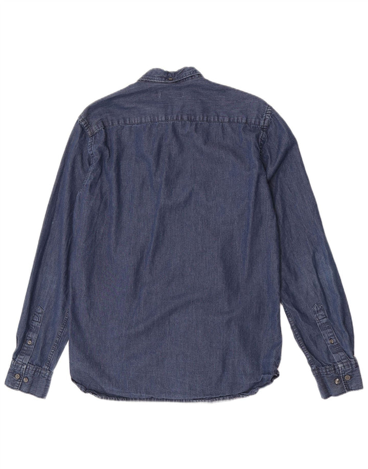French Connection Herren-Jeanshemd aus mittelblauer Baumwolle