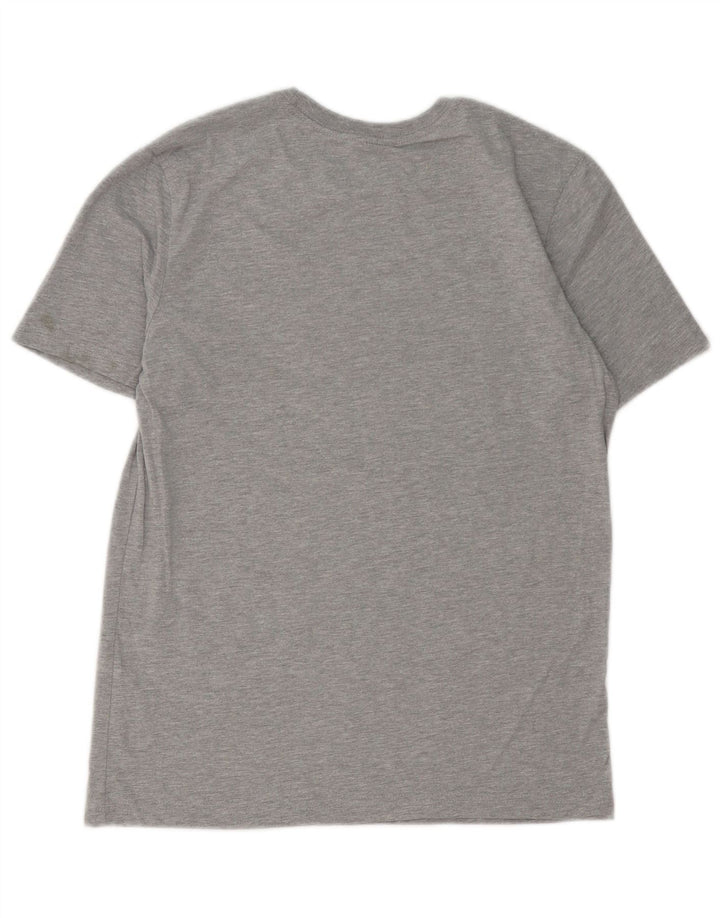 Nike Herren Athletic Cut T-Shirt-Oberteil aus mittelgrauer Baumwolle