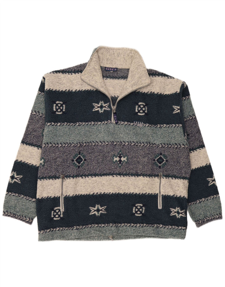 Gigi's Herren-Pullover mit Reißverschluss am Hals, 2XL, mehrfarbig, Fair Isle