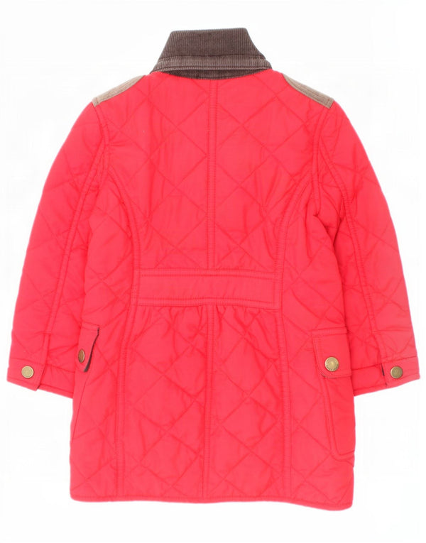 Ralph Lauren Steppmantel für Mädchen, 2–3 Jahre, rotes Farbblock-Polyester