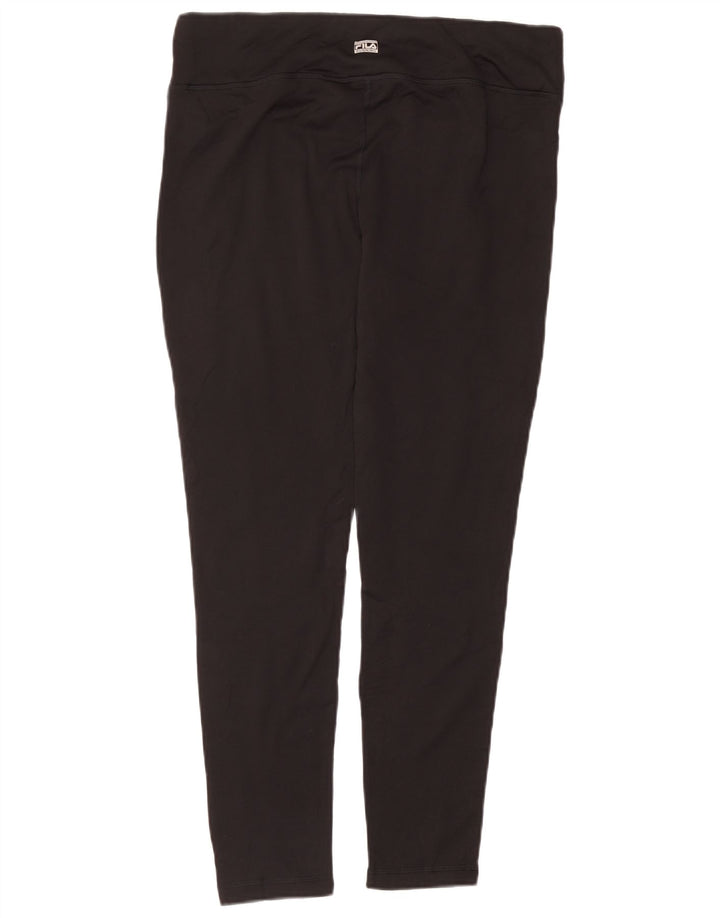 Fila Damen Leggings UK 18 XL Schwarz Polyester