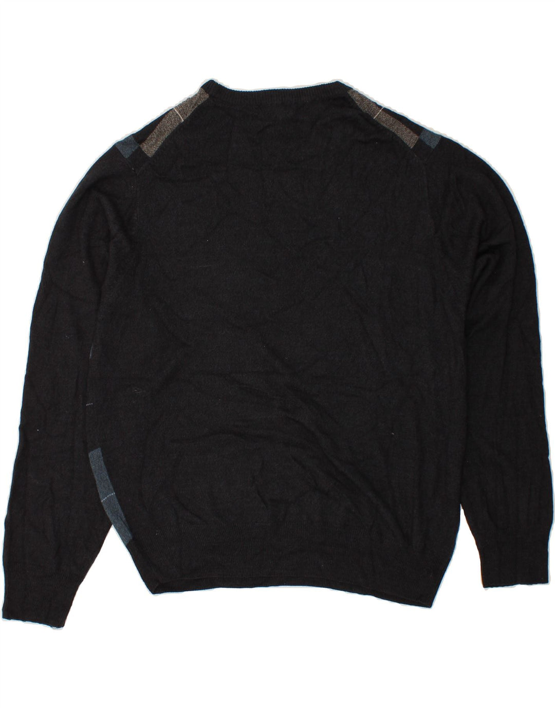 DOCKERS Herren-Pullover mit Rundhalsausschnitt, 2XL, graues Patchwork-Acryl