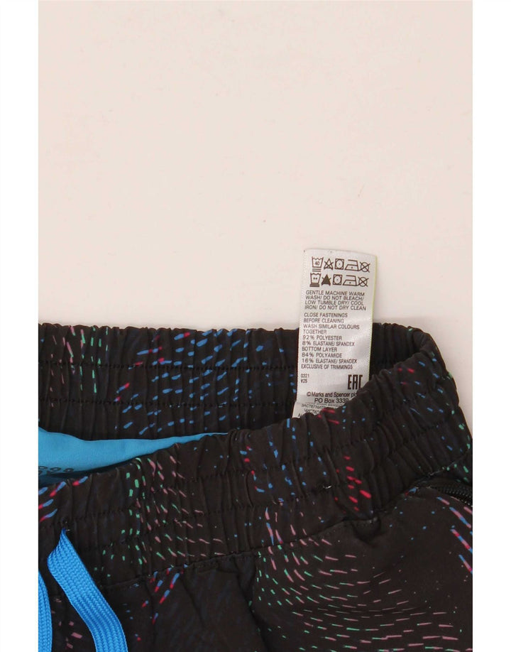 Marks & Spencer Damen Sportshorts UK 8 Small Schwarz gepunktetes Polyester