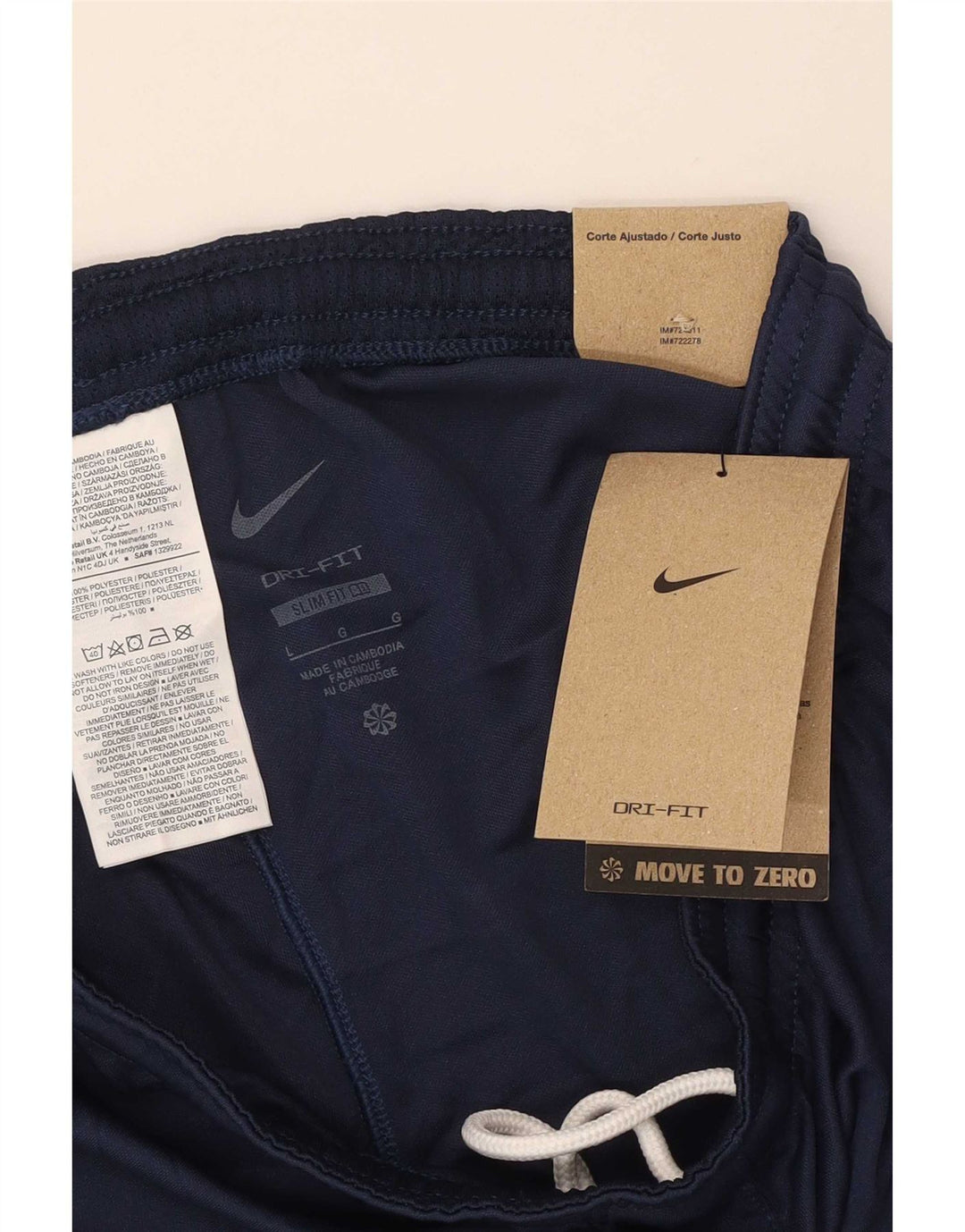 Nike Herren Dri Fit Sportshorts, groß, marineblaues Polyester