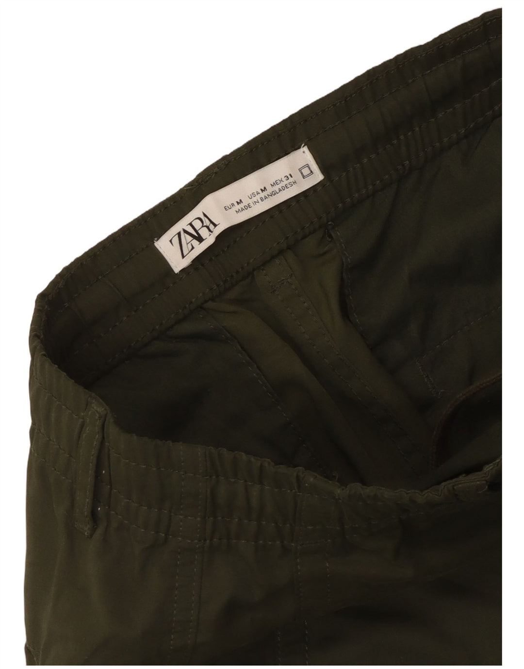 Zara Damen Crop Jogger Cargohose Medium W31 L25 Khaki
